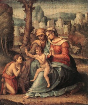 Oil madonna Painting - Madonna with Child by Bacchiacca