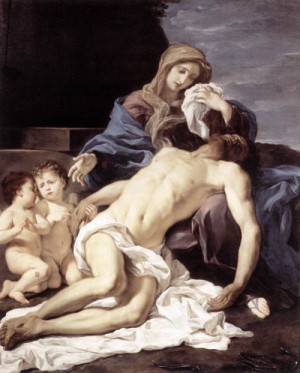  Photograph - The Pieta (Mary Lamenting the Dead Christ)   1667 by Baciccio