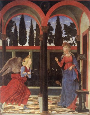 Oil annunciation Painting - Annunciation  1447 by Baldovinetti, Alessio