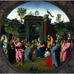 Oil bartolomeo di giovanni Painting - The Adoration of the Magi  c. 1490 by Bartolomeo di Giovanni