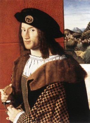 Oil bartolomeo veneto Painting - Portrait of a Gentleman  c. 1512 by Bartolomeo Veneto