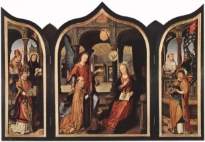 Oil annunciation Painting - Annunciation 1516-17 by Bellegambe, Jean