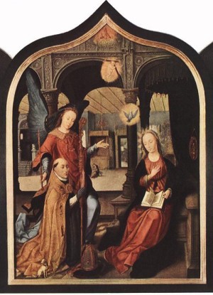 Oil annunciation Painting - Annunciation  1516-17 by Bellegambe, Jean