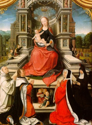 Oil Painting - The Retable of Le Cellier (triptych) by Bellegambe, Jean
