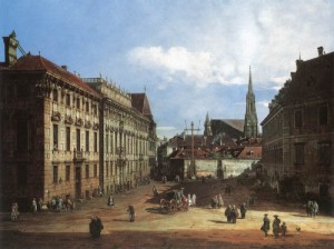 Oil Painting - Vienna, the Lobkowitzplatz  1759-60 by Bellotto, Bernardo
