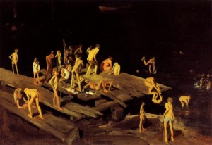 Oil bellows, george Painting - Forty-two Kids 1907 by Bellows, George