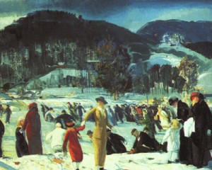 Oil bellows, george Painting - Love of Winter, 1914 by Bellows, George