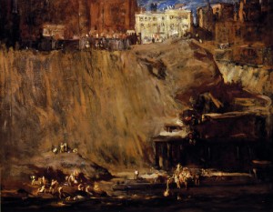 Oil bellows, george Painting - River Rats 1906 by Bellows, George