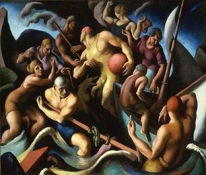 Oil benton,thomas hart Painting - people of chilmark by Benton,Thomas Hart