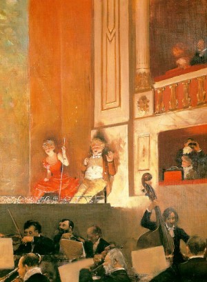 Oil Painting - Representation at the Theatre des Varietes 1888 by Beraud, Jean