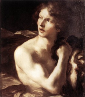 Oil bernini, gian lorenzo Painting - David with the Head of Goliath  1625 by Bernini, Gian Lorenzo