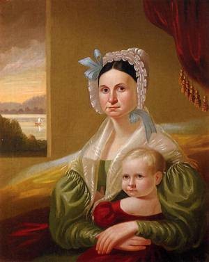 Oil bingham, george caleb Painting - Mrs. David Steele Lamme and Son, William Wirt 1837 by Bingham, George Caleb