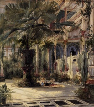 Oil blechen, karl Painting - In the Palm House in Potsdam  1832-34 by Blechen, Karl