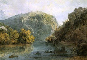 Oil water Painting - The Delaware Water Gap by Bodmer, Karl