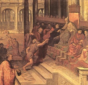 Oil Painting - The Presentation of the Ring  1534 by Bordone,Paris