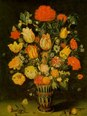 Oil Painting - Still Life of Flowers by Bosschaert, Ambrosius the Elder