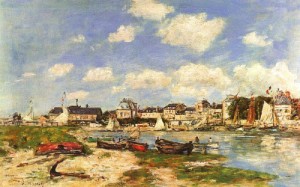 Oil Painting - Trouville, 1864. by Boudin, Eugene