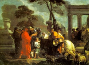 Oil Painting - The Selling of Joseph into Slavery, 1637 by Bourdon, Sebastien