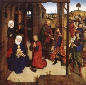 Oil Painting - The Adoration of the Magi  c. 1470 by Bouts, Dieric the Younger