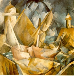 Oil Painting - Harbor in Normandy 1909 by Braque, Georges