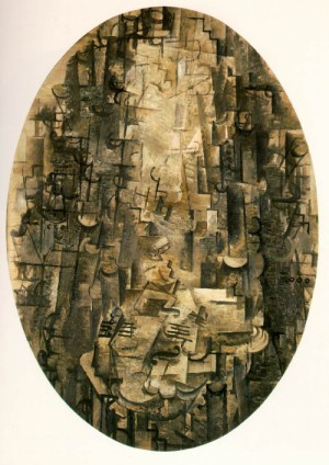 Oil spring Painting - Man with a Violin  spring 1912 by Braque, Georges