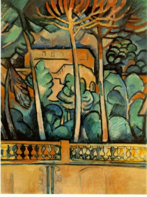 Oil Painting - Terrace of Hotel Mistral 1907 by Braque, Georges