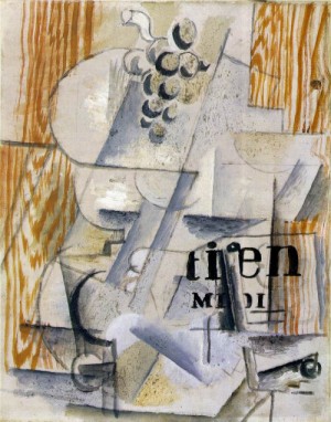 Oil braque, georges Painting - The Fruitdish  1912 by Braque, Georges
