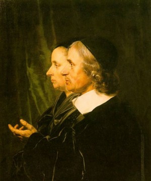 Oil Painting - Double Profile Portrait of the Artist's Parents, 1664 by Bray, Jan de