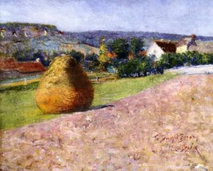 Oil giverny Painting - Grainstack Giverny 1891 by Breck, John Leslie