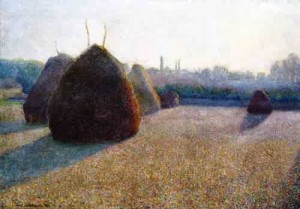 Oil breck, john leslie Painting - Morning Fog and Sun 1892 by Breck, John Leslie