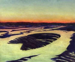 Oil breck, john leslie Painting - The Dragon in Winter Essex 1896 by Breck, John Leslie