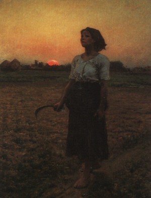 Oil Painting - The Song of the Lark, 1884 by Breton, Jules