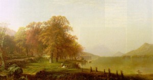 Oil Painting - Lake George, 1868 by Bricher, Alfred Thompson