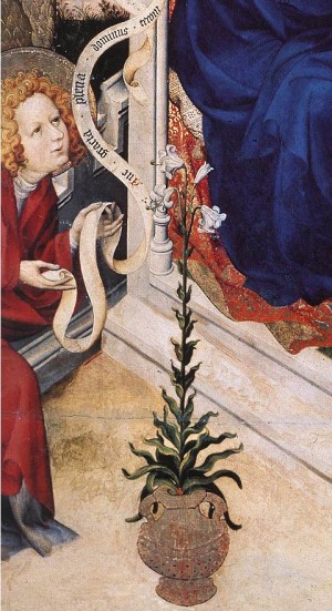 Oil Painting - The Annunciation (detail)  1393-99 by Broederlam, Melchoir