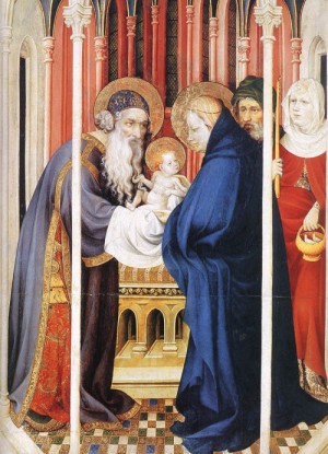 Oil Painting - The Presentation of Christ  1393-99 by Broederlam, Melchoir