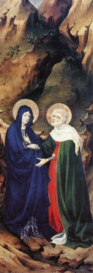 Oil Painting - The Visitation  1393-99 by Broederlam, Melchoir