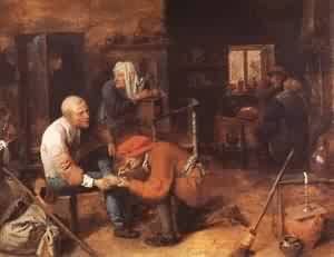 Oil Painting - The Operation by Brouwer, Adriaen