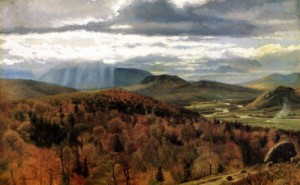 Oil landscape Painting - Autumn Landscape - Shelburne, VT by Brown, John George