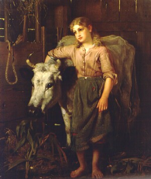 Oil cowgirl Painting - Cowgirl by Brown, John George