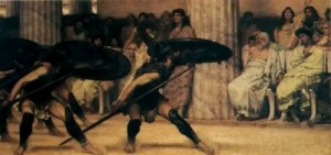 Oil alma-tadema, sir lawrence Painting - A Pyrrhic dance by Alma-Tadema, Sir Lawrence