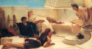  Photograph - A reading from Homer by Alma-Tadema, Sir Lawrence