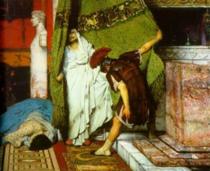Oil alma-tadema, sir lawrence Painting - A Roman emperor AD41 detail1 by Alma-Tadema, Sir Lawrence