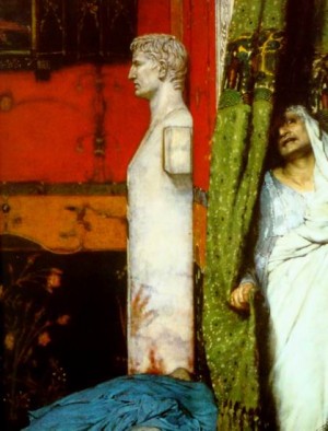 Oil alma-tadema, sir lawrence Painting - A Roman emperor AD41 detail2 by Alma-Tadema, Sir Lawrence