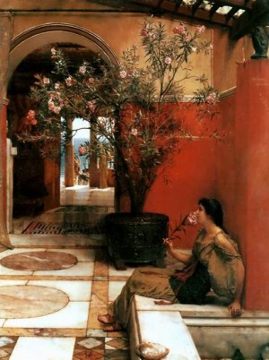Oil alma-tadema, sir lawrence Painting - An oldeander by Alma-Tadema, Sir Lawrence
