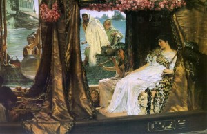 Oil alma-tadema, sir lawrence Painting - Antony and Cleopatra 1883 by Alma-Tadema, Sir Lawrence