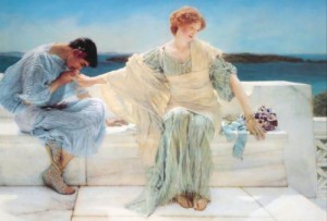 Oil alma-tadema, sir lawrence Painting - Ask me no more by Alma-Tadema, Sir Lawrence