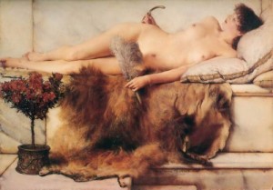 Oil the Painting - In the tepidarium by Alma-Tadema, Sir Lawrence