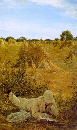 Oil the Painting - Ninety Four Degrees in the Shade 1876 by Alma-Tadema, Sir Lawrence