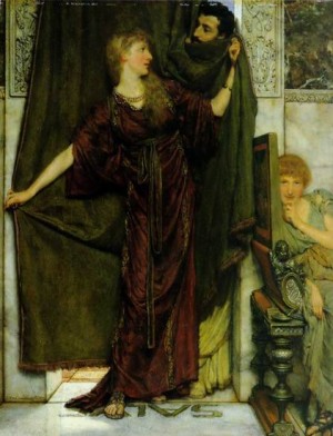  Photograph - Not at home by Alma-Tadema, Sir Lawrence
