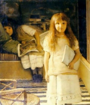 Oil corner Painting - This is Our Corner by Alma-Tadema, Sir Lawrence